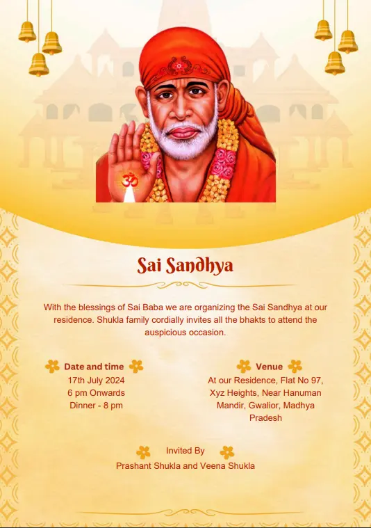 Sai sandhya invitation online